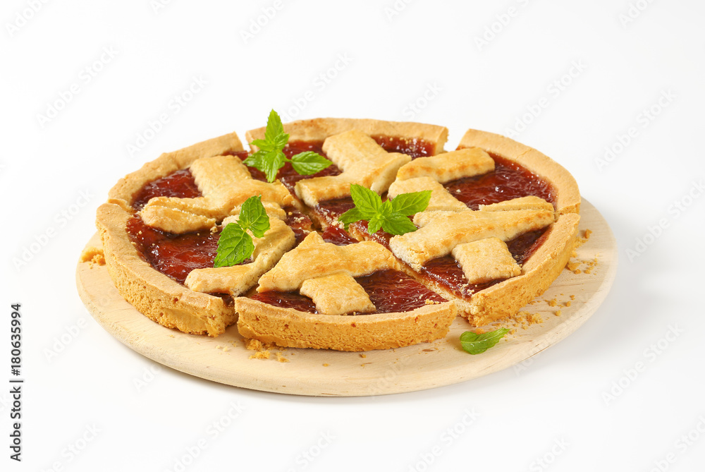 strawberry jam tart with lattice strawberry jam tart with lattice