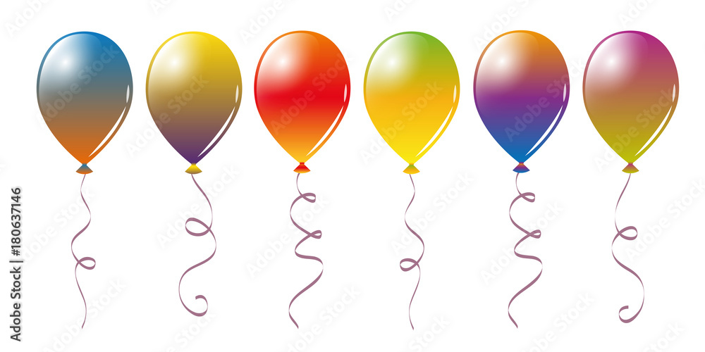luftballons bunt mehrfarbig