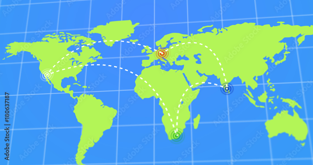 Animated Travel and Business Trip Infographic on Planet Earth Map 4k Rendered Illustration Animated Travel and Business Trip Infographic on Planet Earth Map 4k Rendered Illustration