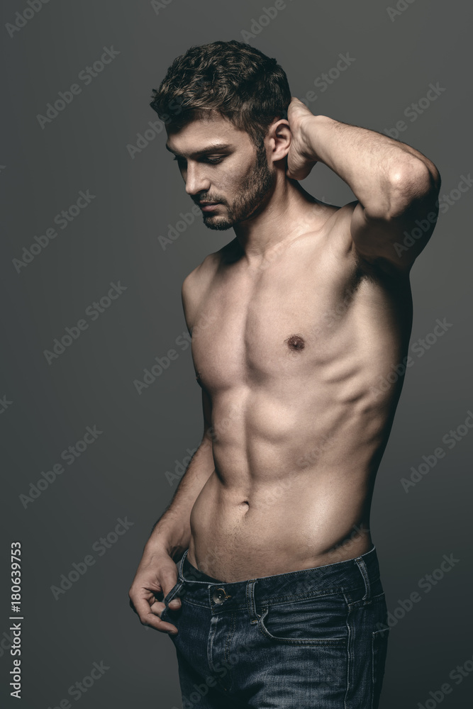 Naklejka premium sexy young man