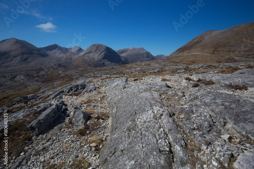 View of Beinn Eighe mountain massif in the Torridon area of the Scottish Highlands.