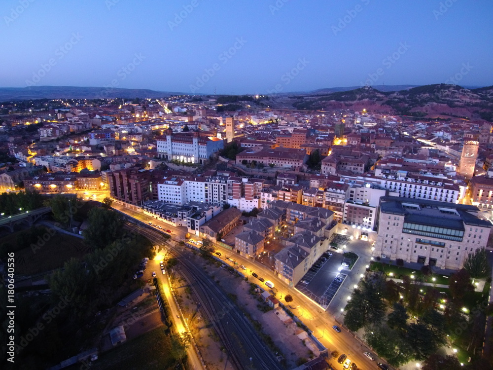 Teruel ( Aragón) desde el aire. Fotografia aérea