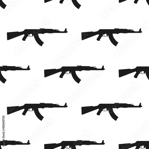 Weapons silhouettes on white. Seamless pattern. Vector Illustration EPS