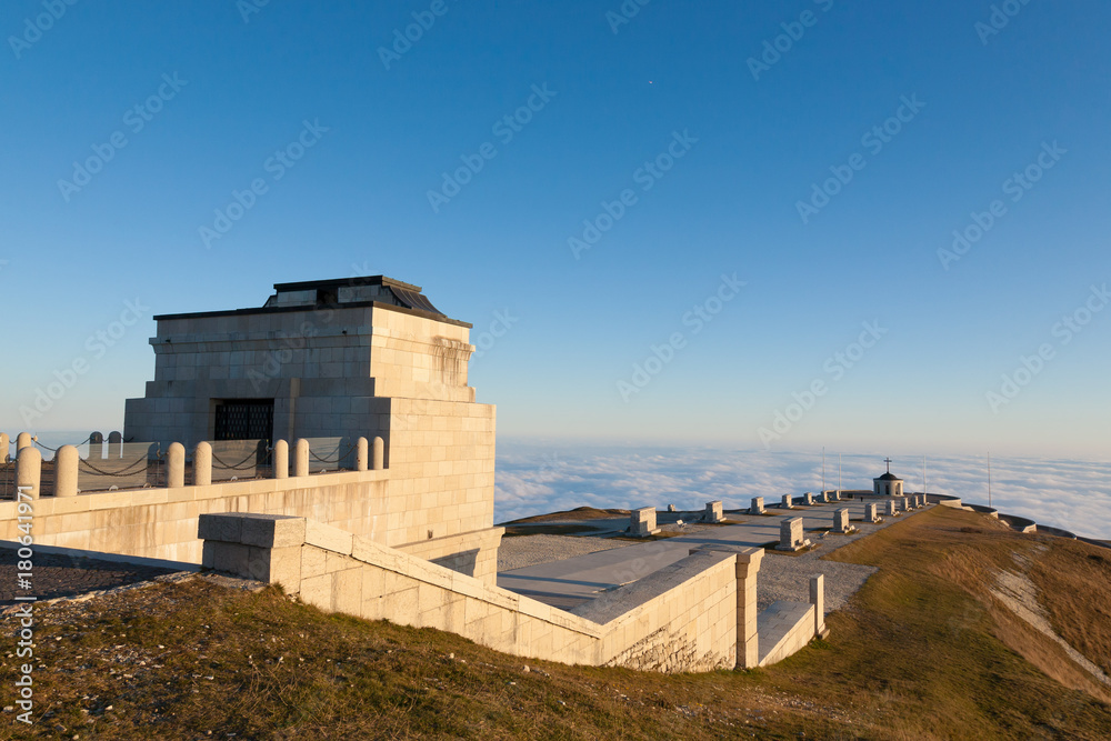 Italian alps landmark. First world war memorial
