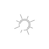 sun simple line icon