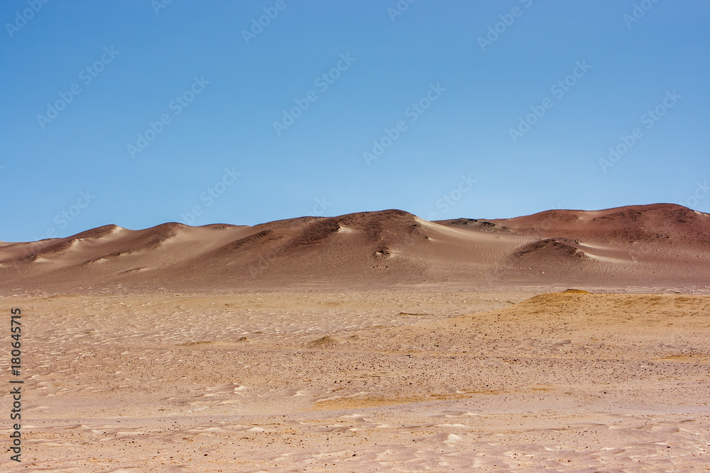 Sand dunes in the Paracas Peninsula Reserve, Peru