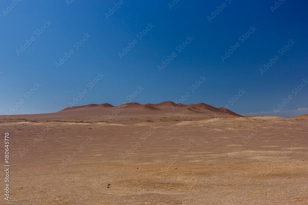 Sand dunes in the Paracas Peninsula Reserve, Peru