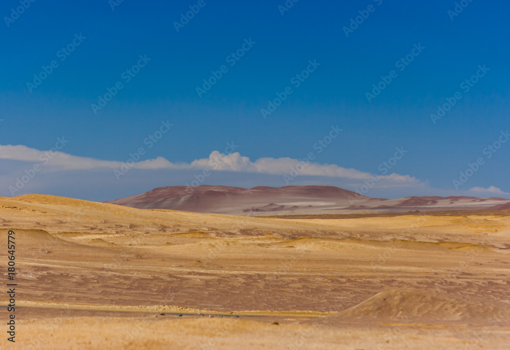 Sand dunes in the Paracas Peninsula Reserve, Peru Sand dunes in the Paracas Peninsula Reserve, Peru