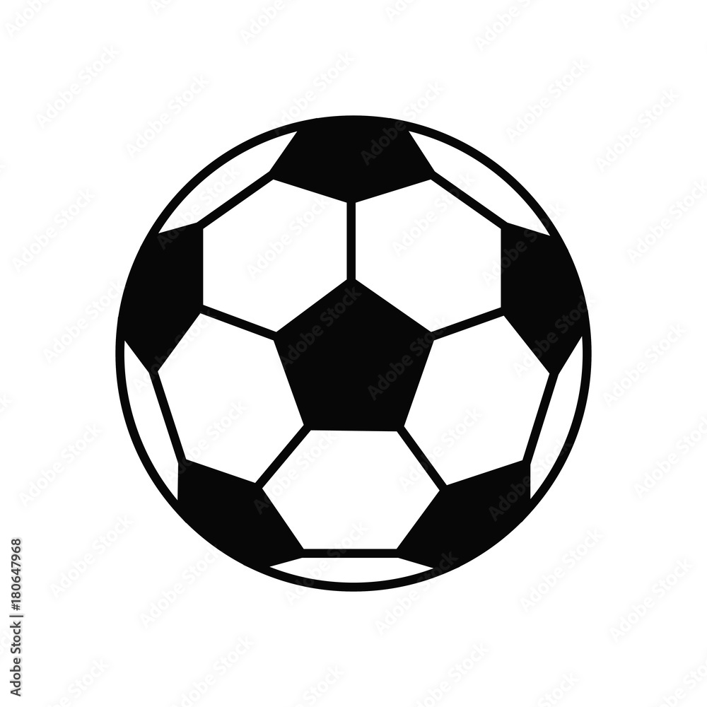 Fototapeta premium Soccer ball. Vector icon Flat illustration