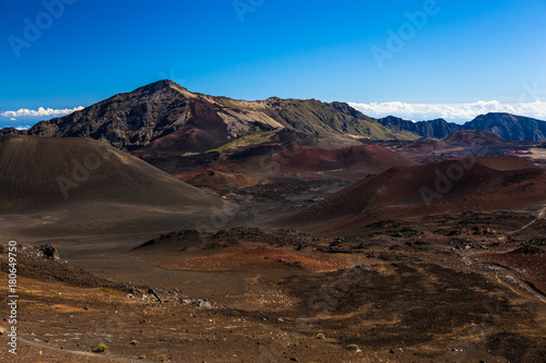 Volcanic crater at Haleakala National Park on the island of Maui  Hawaii.