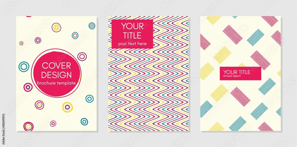 Collection of creative artistic cards. Beautiful backgrounds. Applicable for banner, poster, cover, placard. Vector.