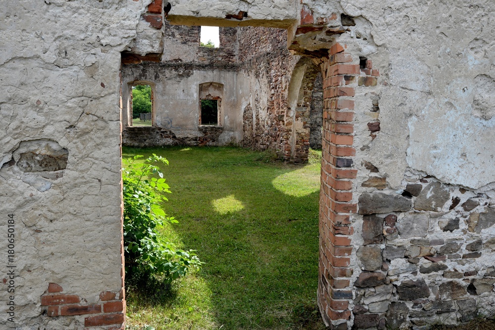 historic brick factory ruins destroyed by fire
