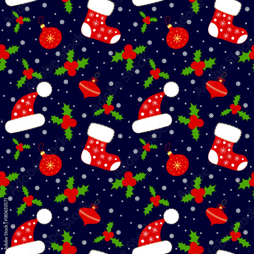 Seamless background pattern. Merry Christmas