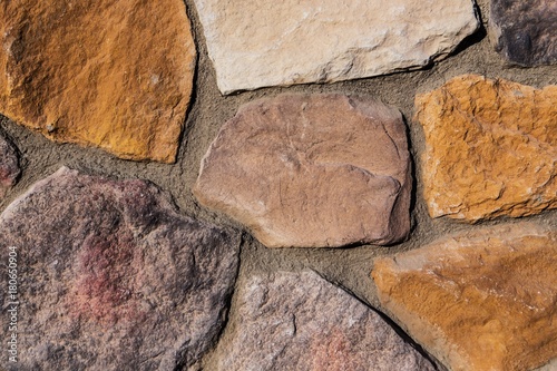 colorful country natural stone brick wall texture background
