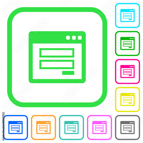 Login window vivid colored flat icons icons