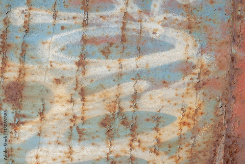 iron surface is covered with old paint  texture background