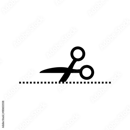 Cutting scissors vector icon