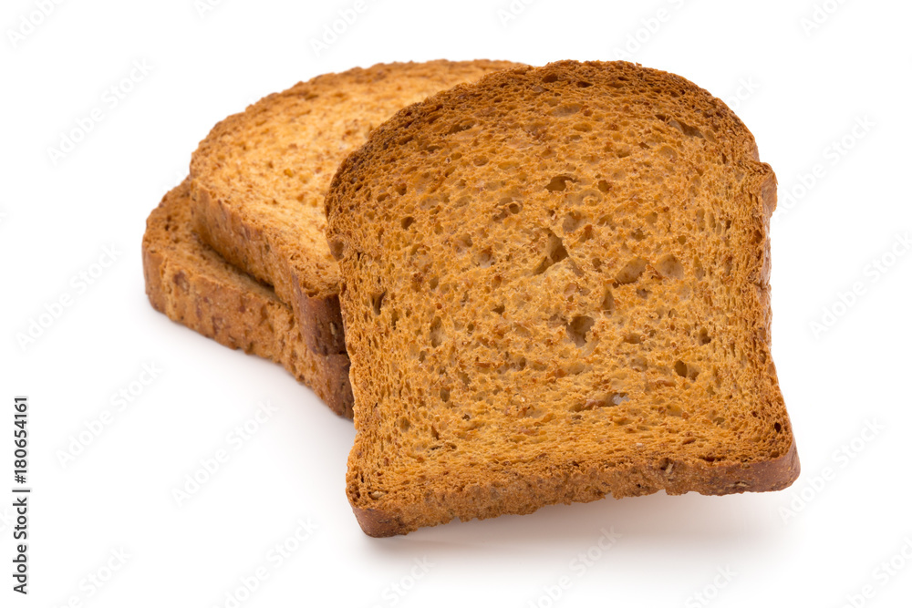 Sliced Toast Bread isolated on white background, top view. Sliced Toast Bread isolated on white background, top view.
