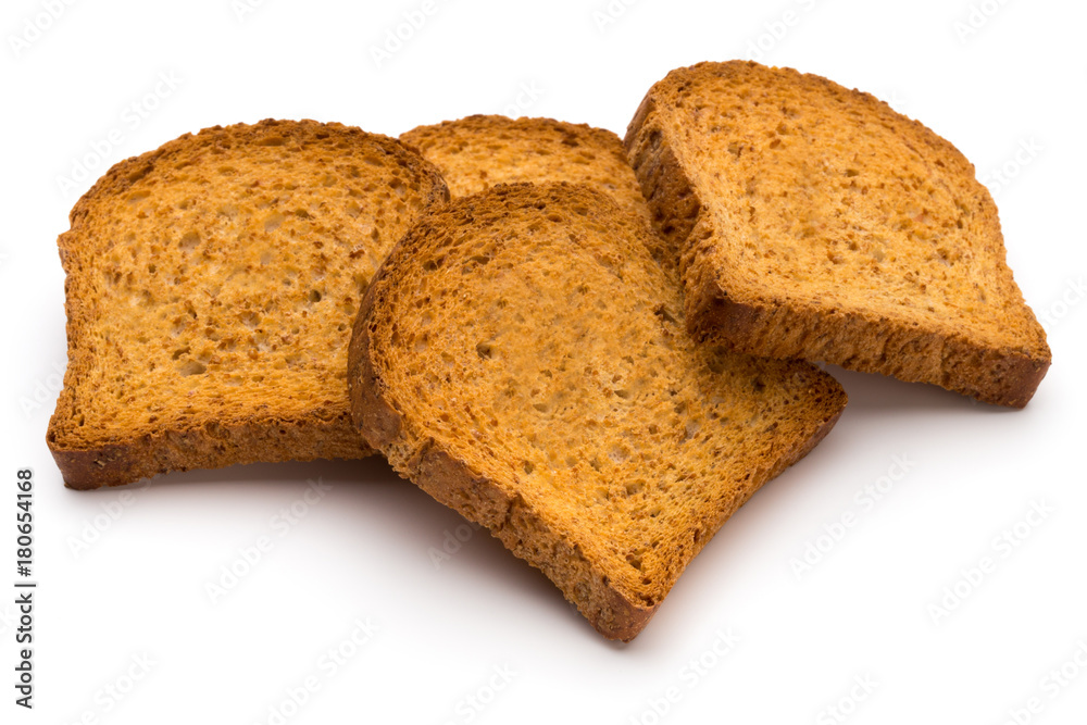 Sliced Toast Bread isolated on white background, top view. Sliced Toast Bread isolated on white background, top view.