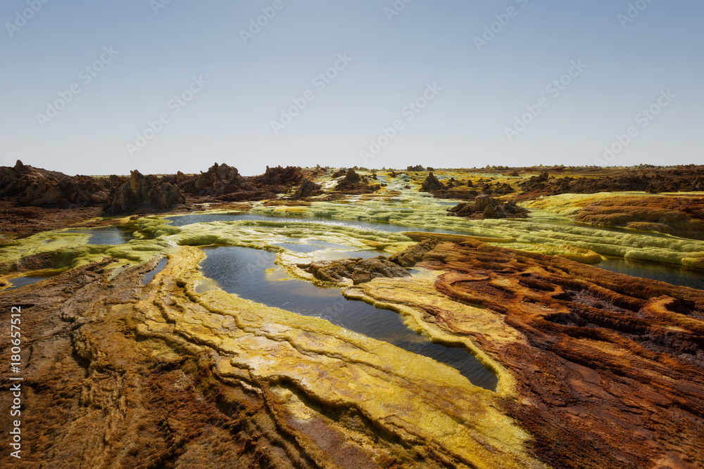 Dallol, Danakil Depression, Ethiopia. The hottest place on earth.