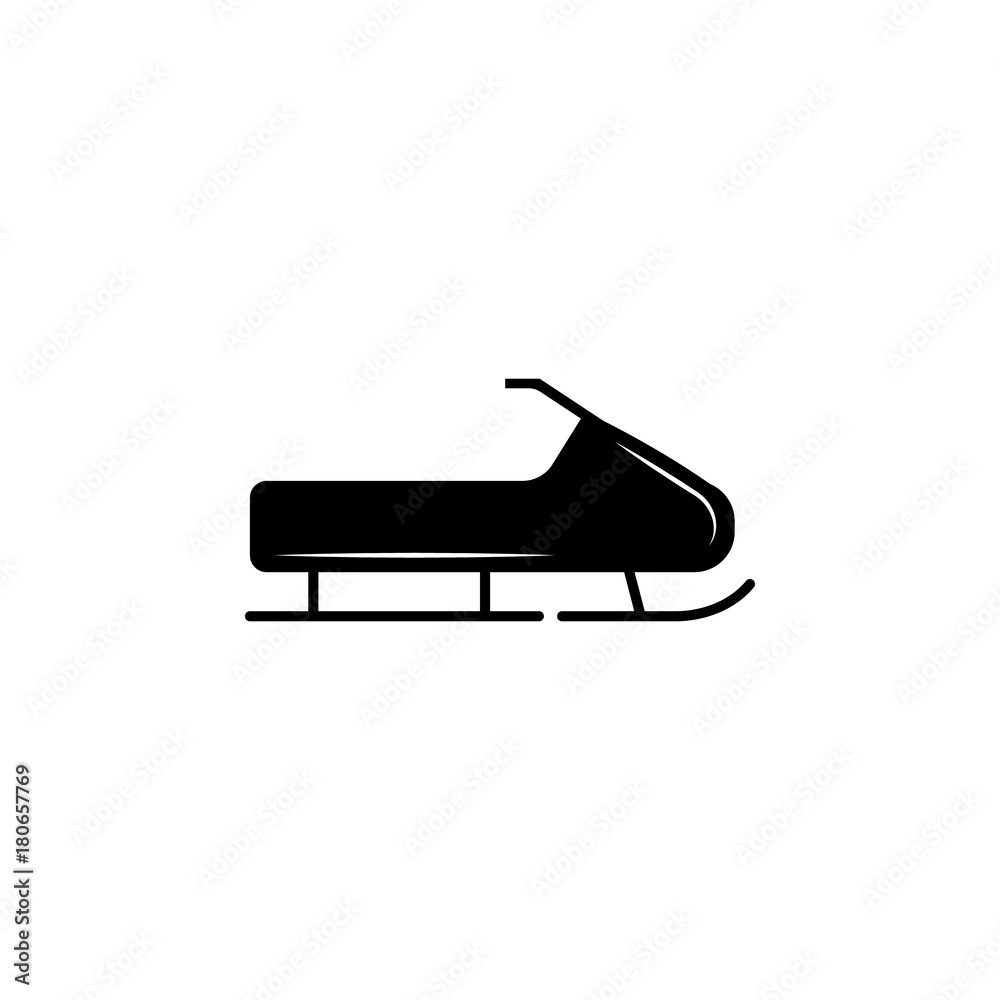 Sledge icon. Simple winter games icon. Can be used as web element, playing design icon