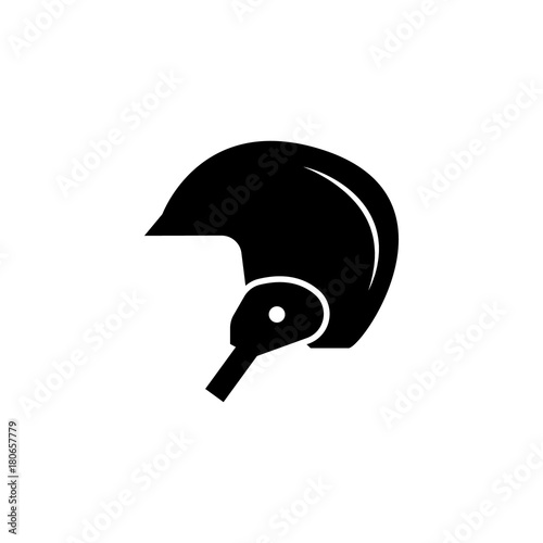 Skiing helmet icon. Simple winter games icon. Can be used as web element, playing design icon