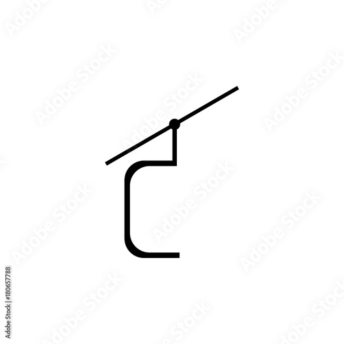 ski lift icon. Simple winter games icon. Can be used as web element, playing design icon