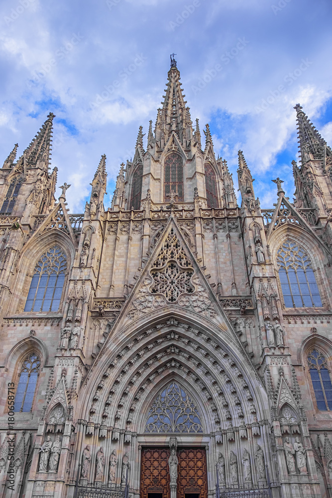 A Gothic Cathedral in Barcelona, Spain