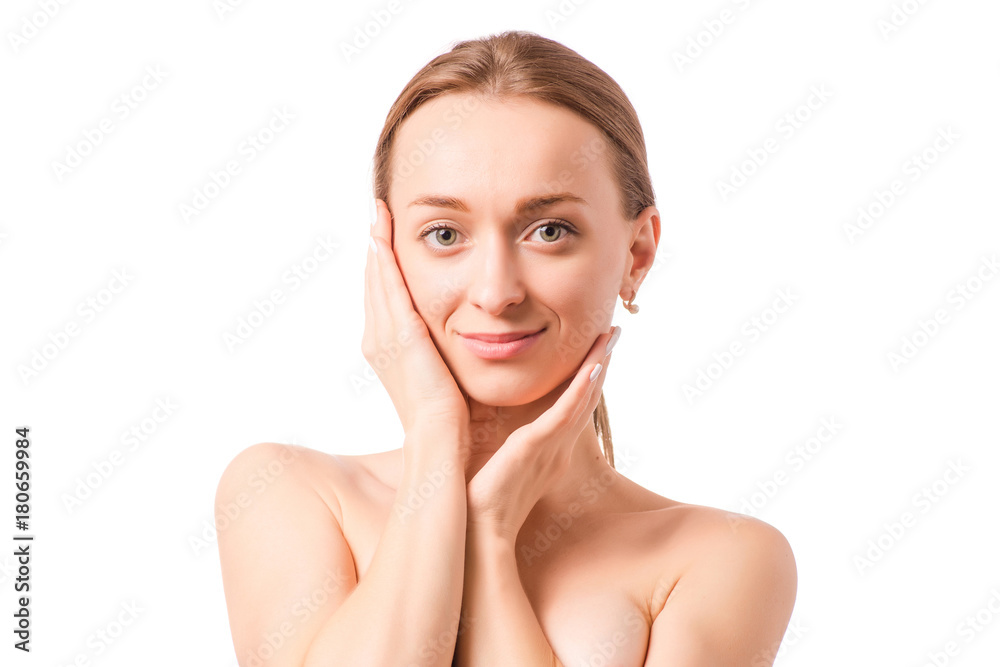 Beautiful woman face cosmetology beauty Beautiful woman face cosmetology beauty