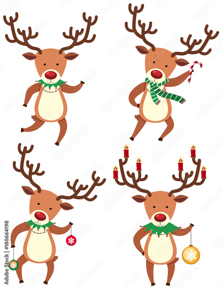 Reindeer in christmas costume