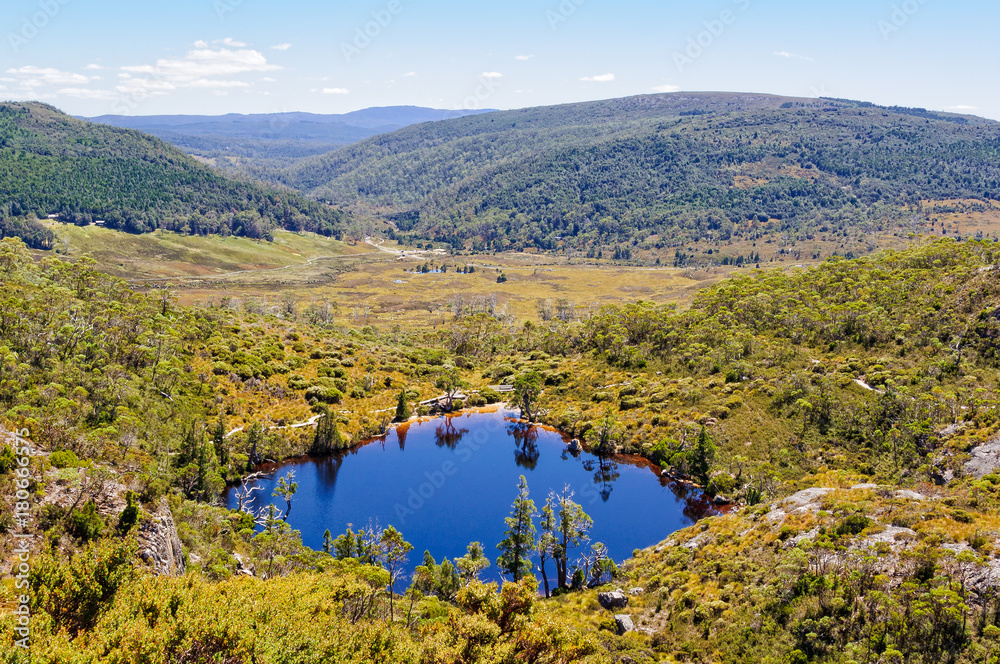 Wombat Pool photographed from the Marion Lookout track in the Cradle Mountain-Lake St Clair National Park - Tasmania, Australia