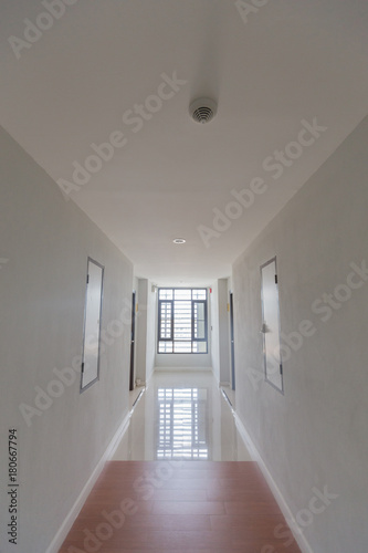 Walkway in the hotel, Close-up walkway, walkway in the hotel select focus or Blurry for background