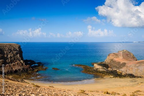 Incredible views of the beach of Papagayo. Lanzarote. Canary Islands. Spain © alexanderkonsta