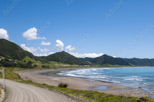 Stunning bay along the East Cape Road on the north island of New Zealand. 