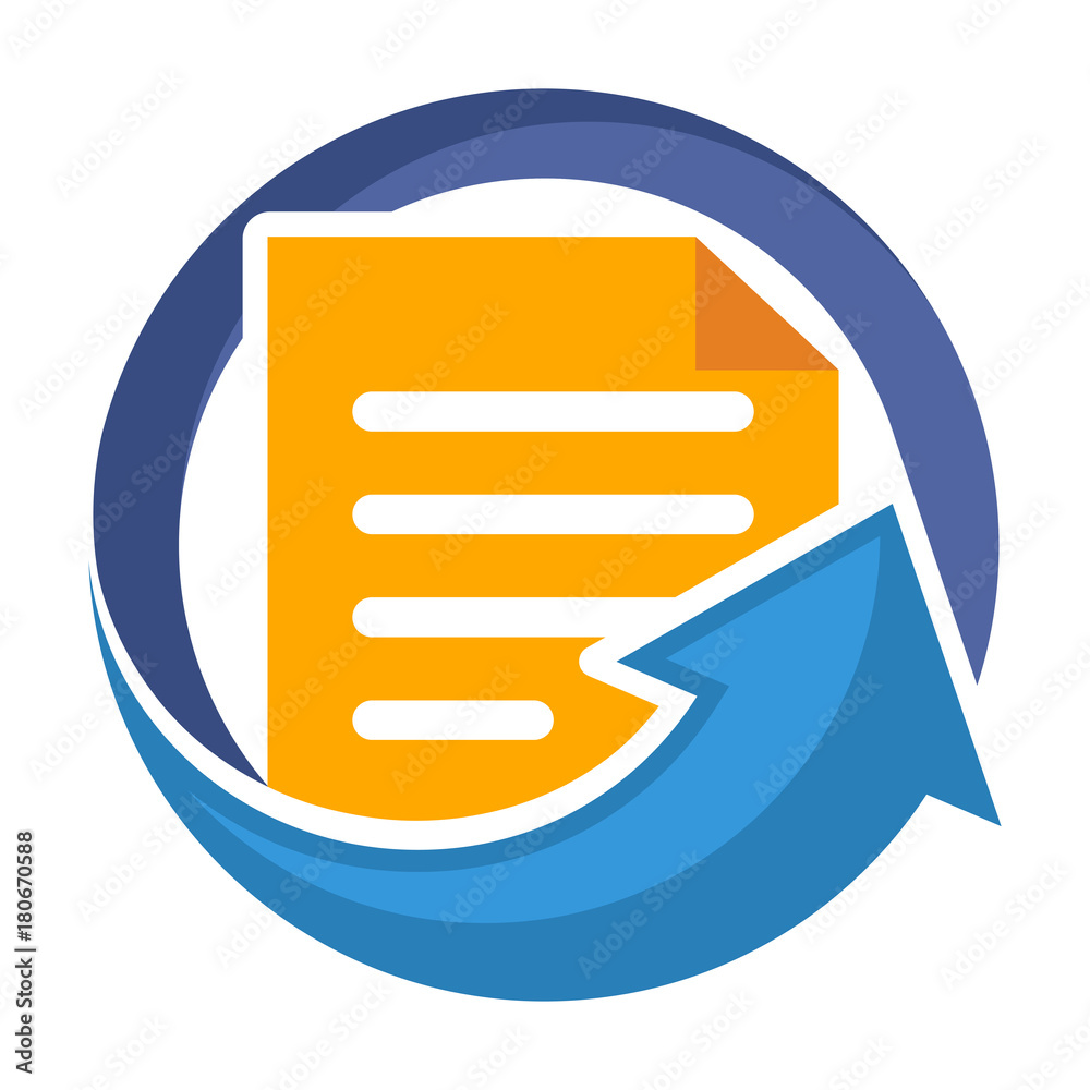 Icon logo for business administration of document / file management. Icon illustration for uploading documents.