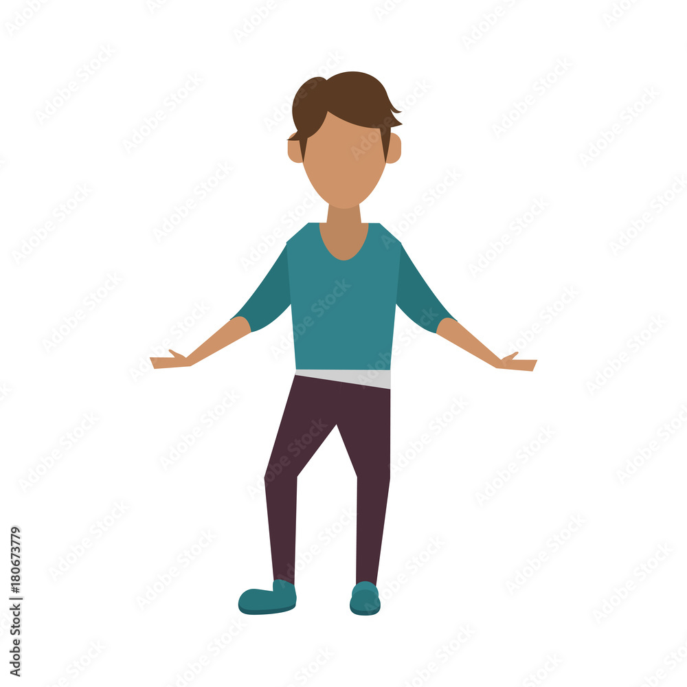 Young man posing icon vector illustration graphic design Young man posing icon vector illustration graphic design