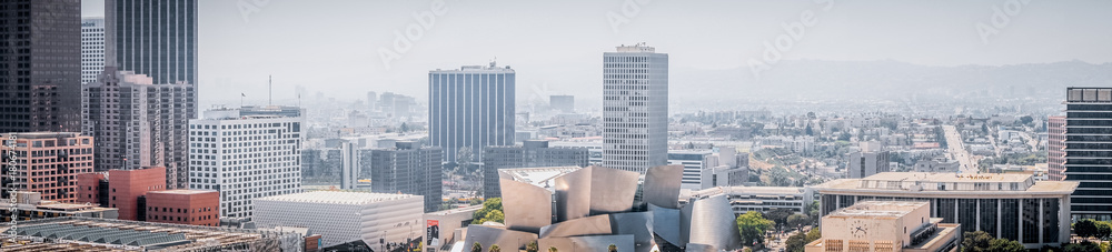Obraz premium Skyscrapers of downtown Los Angeles. Aerial view of the business center of the city