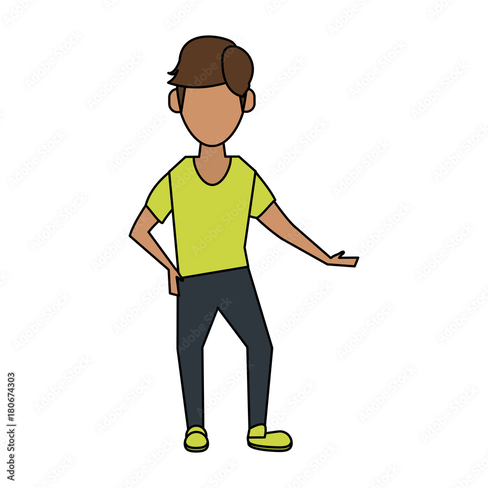 Young man posing icon vector illustration graphic design Young man posing icon vector illustration graphic design