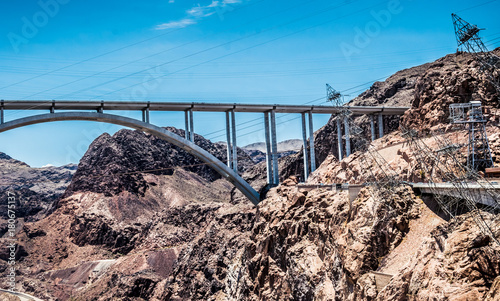 Powerful hydroelectric power station on the Colorado River. Hoover Dam