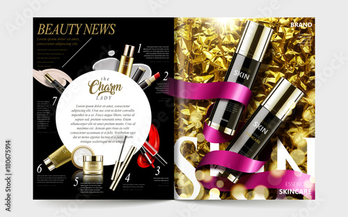 Cosmetic magazine template