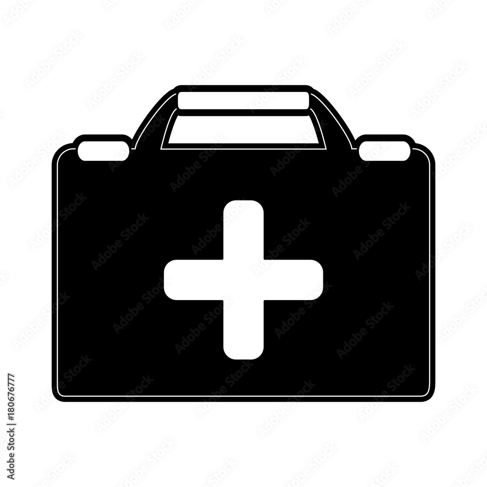 Obraz premium First aids suitcase icon vector illustration graphic design