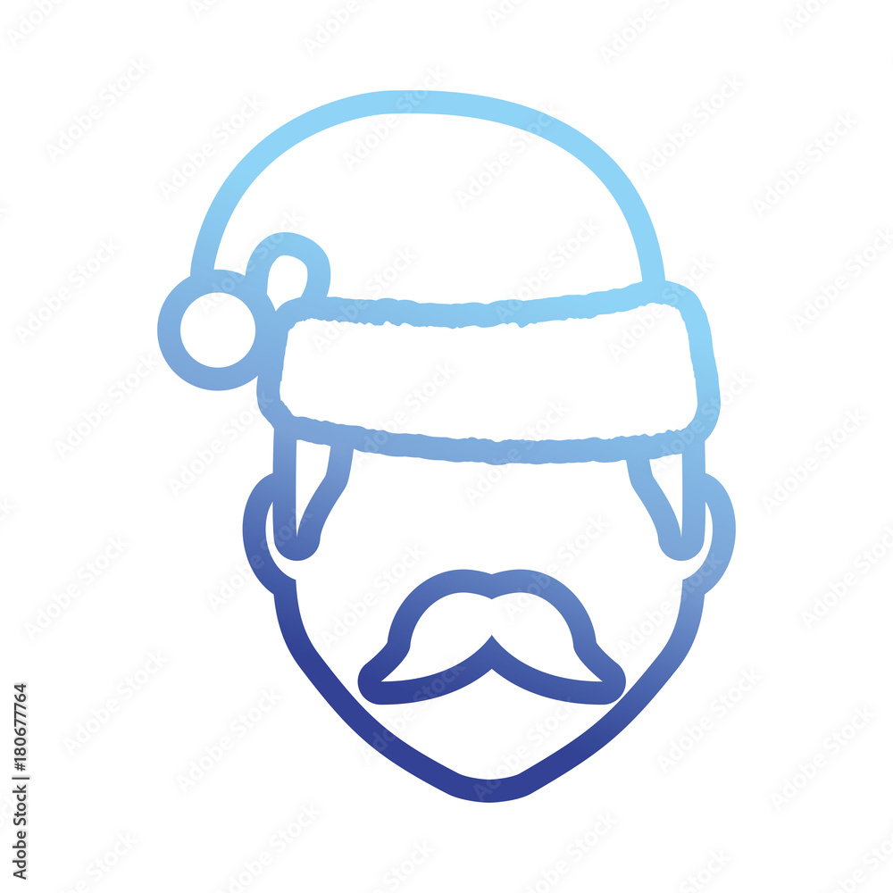 avatar man with christmas hat icon over white background vector illustration avatar man with christmas hat icon over white background vector illustration