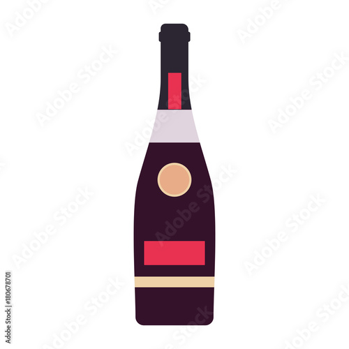 colorful bottle  wine over white background vector illustration 