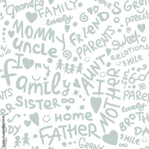 Family. seamless pattern for your design