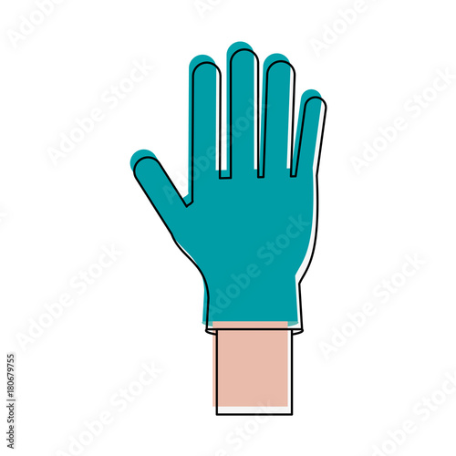 Medical latex glove icon vector illustration graphic design