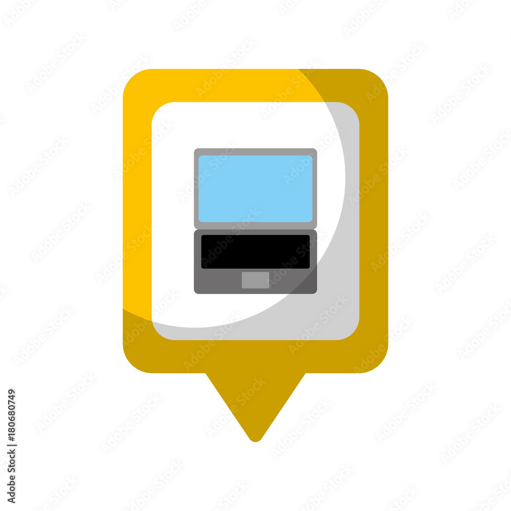 laptop digital communication social media square pointer web vector illustration laptop digital communication social media square pointer web vector illustration