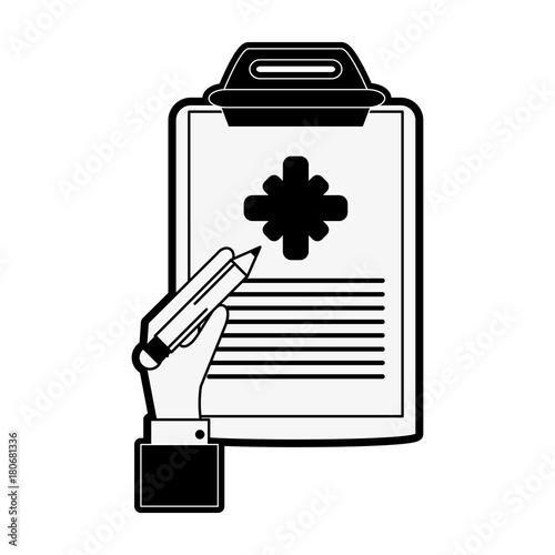 Medical history document icon vector illustration graphic design
