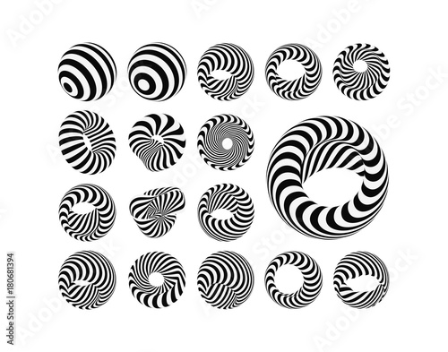Abstract Design Element. Optical Art. Vector illustration.