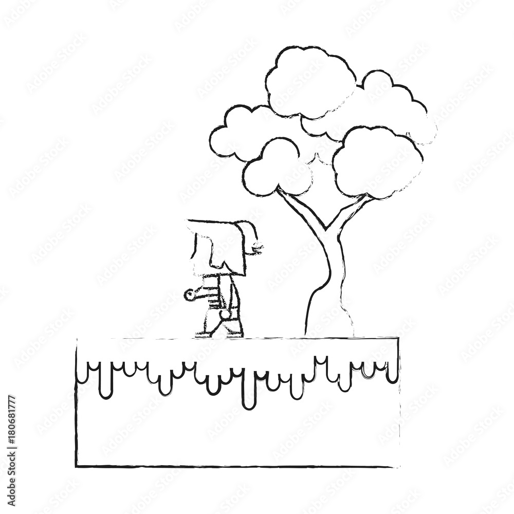 Warrior in scenery game item icon vector illustration graphic design Warrior in scenery game item icon vector illustration graphic design