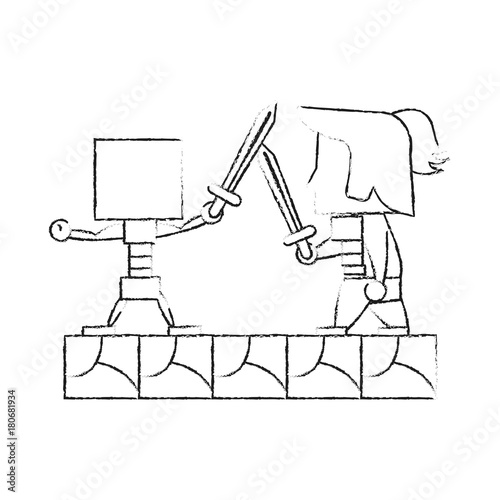 Warrior game item icon vector illustration graphic design